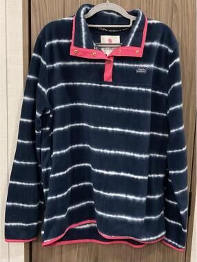 Simply Southern Womens Snap Neck Blue Sweat Shirt Size XL